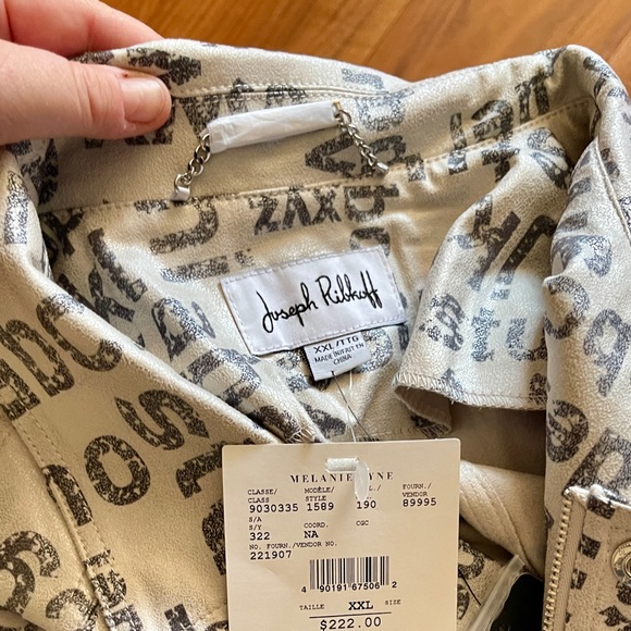 NWT Jospeh Ribkoff letter printed Jacket Sz XXL NEW - Picture 6 of 7